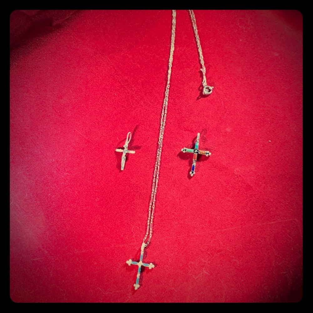 Interchangeable Sterling Cross Set